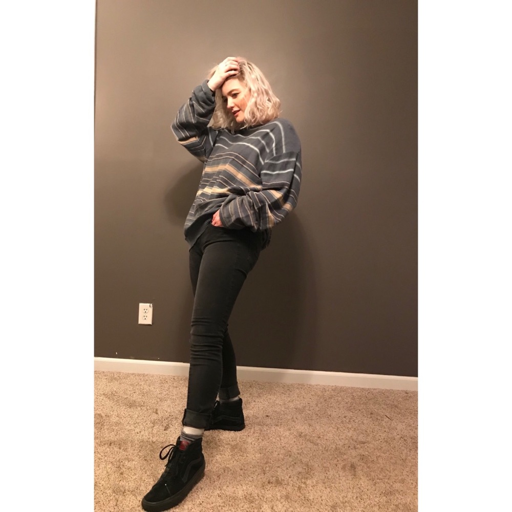 Green Striped Sweater